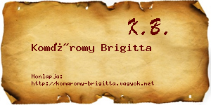 Komáromy Brigitta névjegykártya